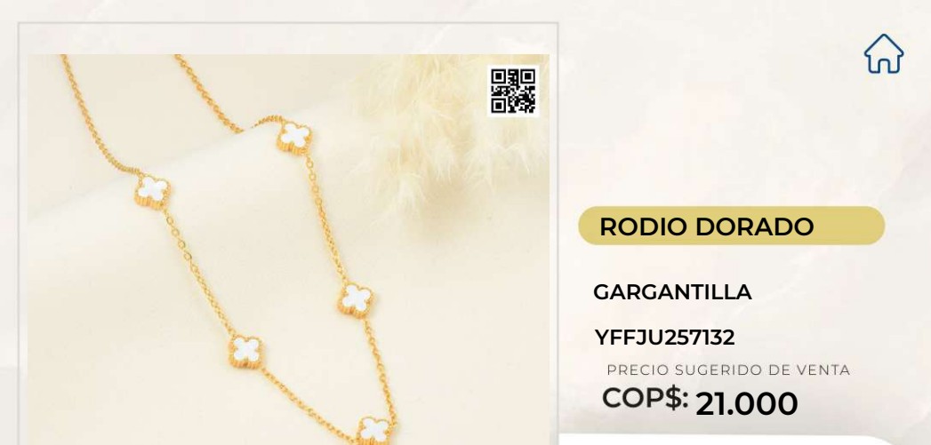 Gargantilla Rodio Dorado