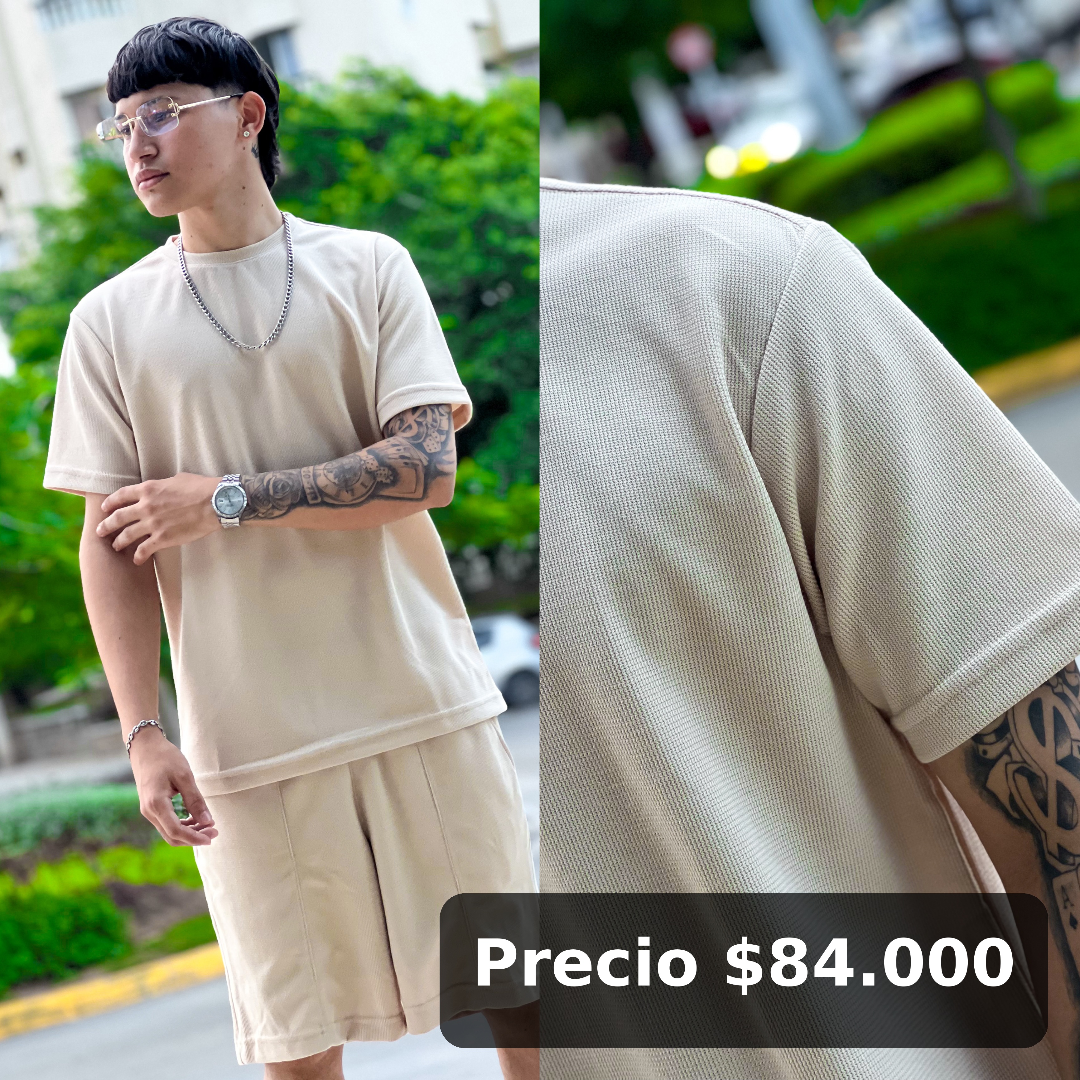 Conjunto Beige Casual Hombre