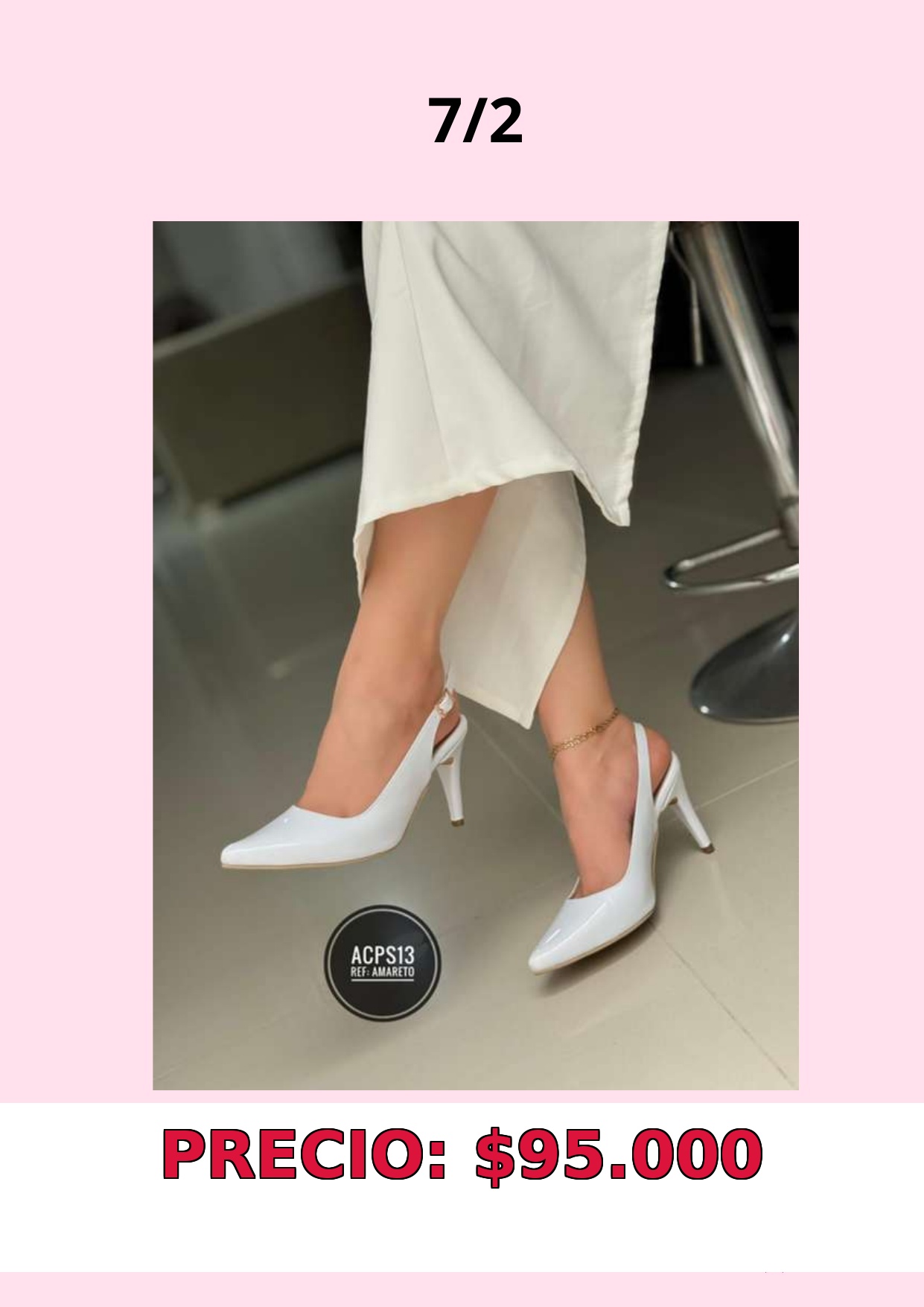 Zapatos de tacón blanco