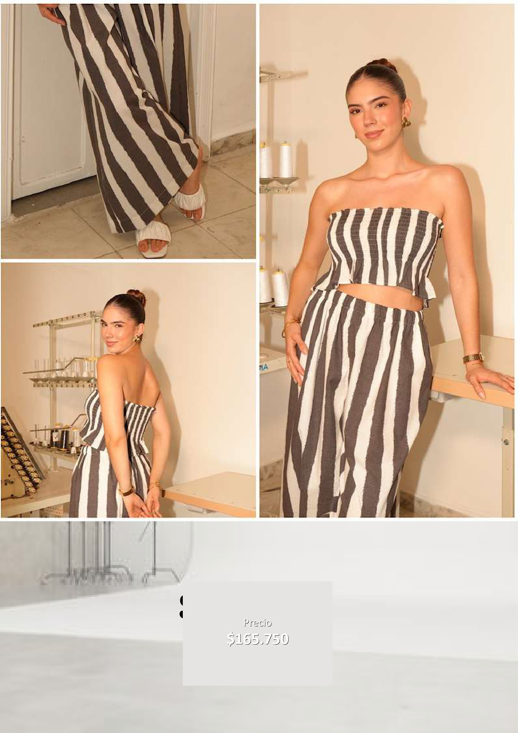 Conjunto de rayas negro y blanco
