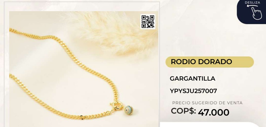 Gargantilla Rodio Dorado