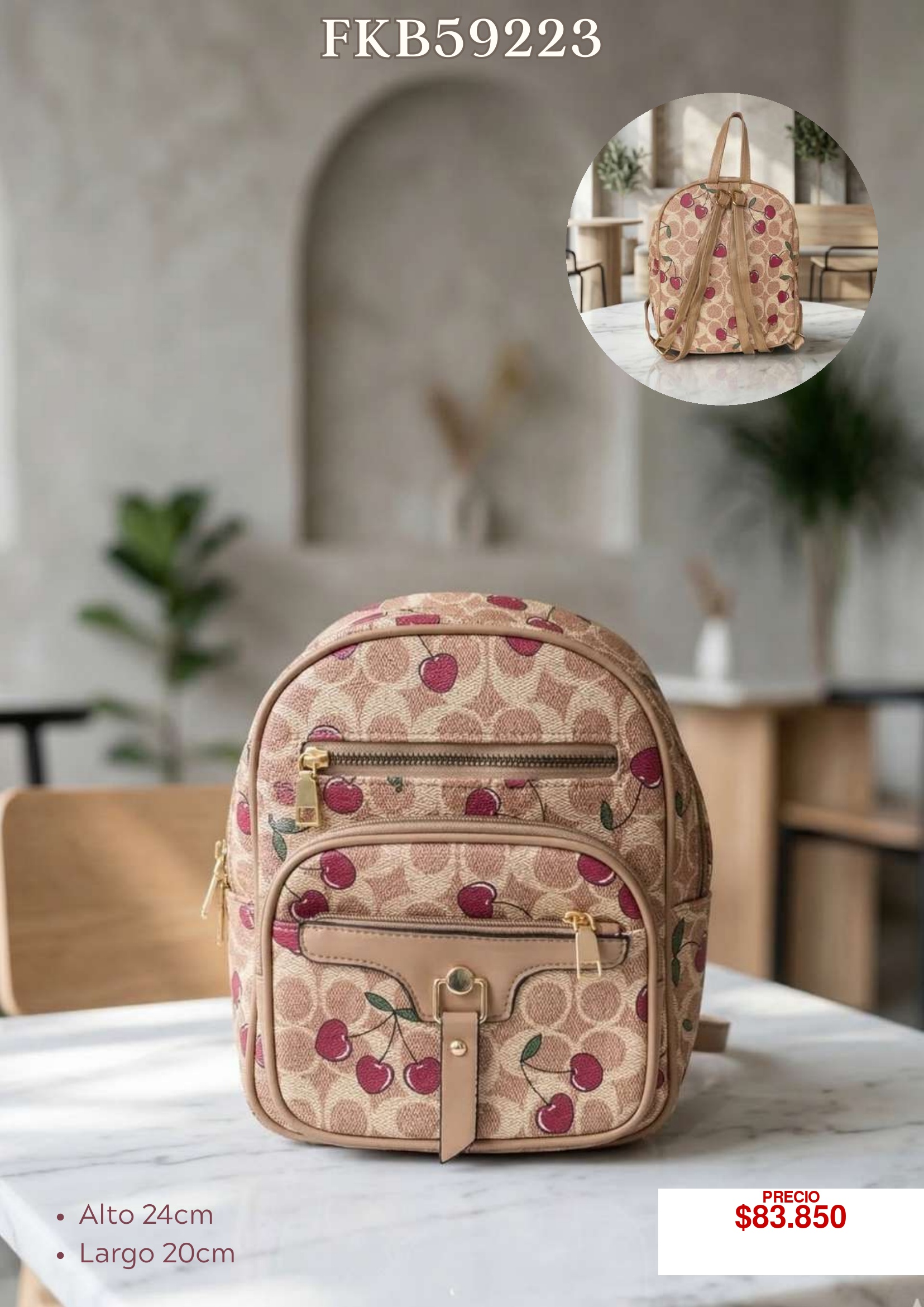 Mochila de cerezas
