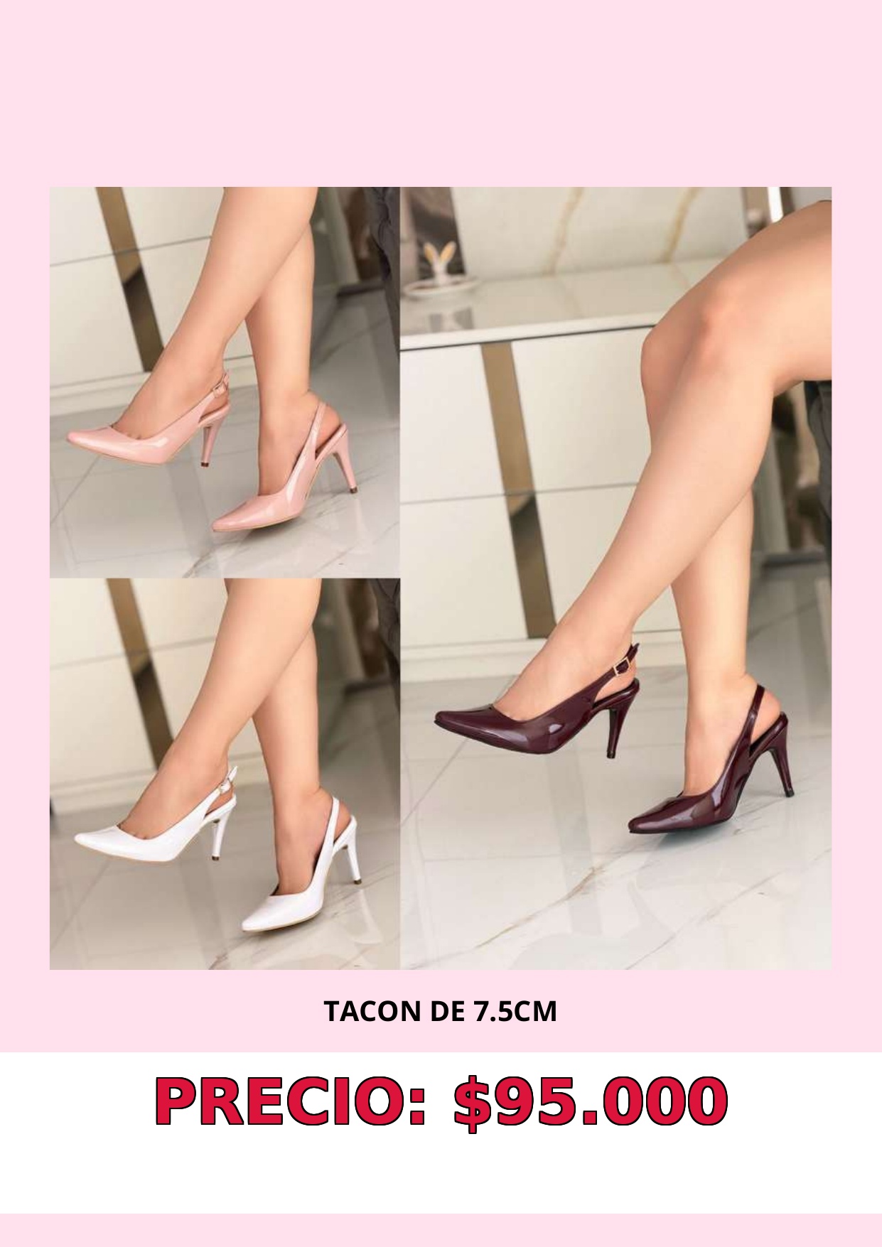 Tacones Elegantes de Mujer 7.5cm