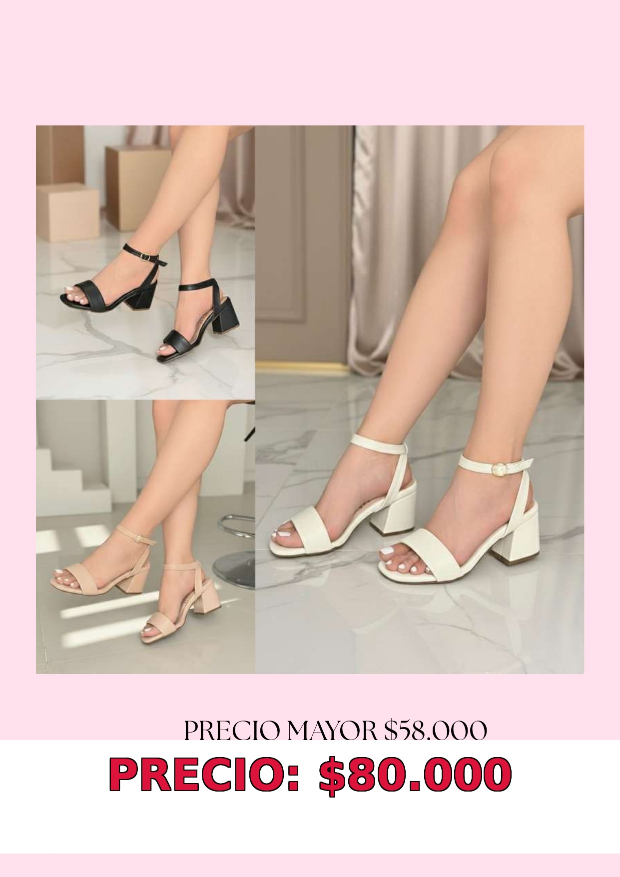 Sandalias de tacón grueso