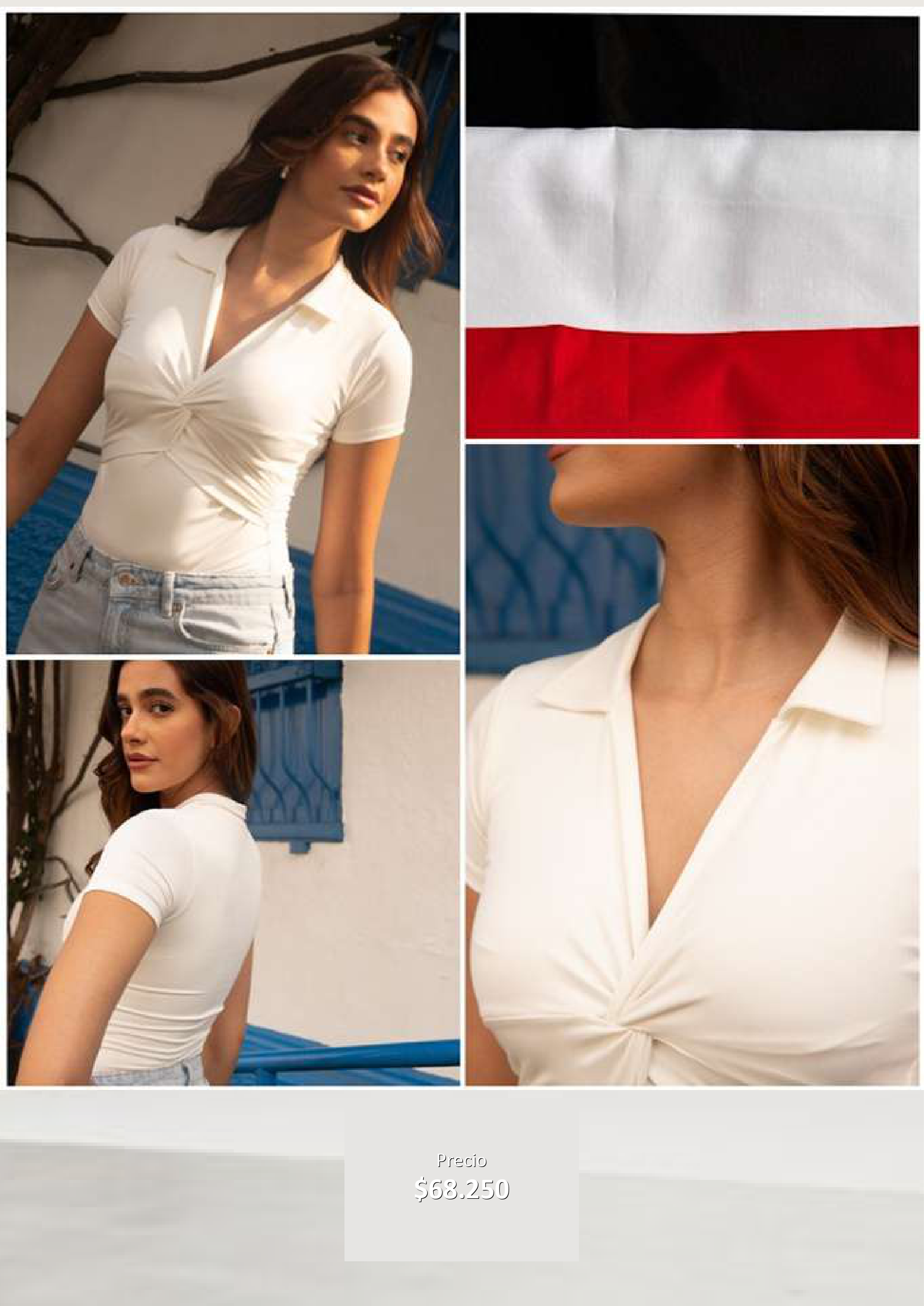 Blusa polo cruzada