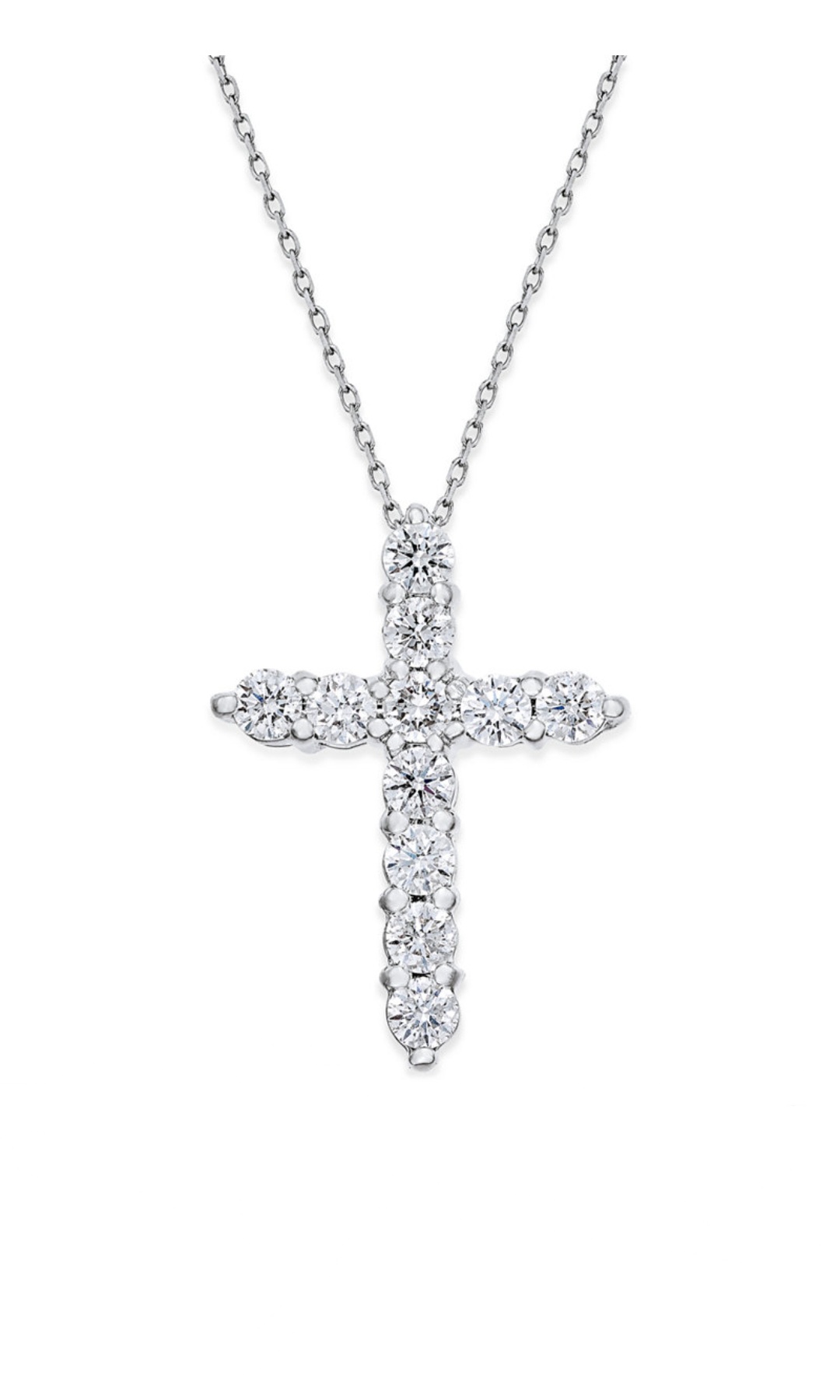 Diamond Cross Pendant Necklace
