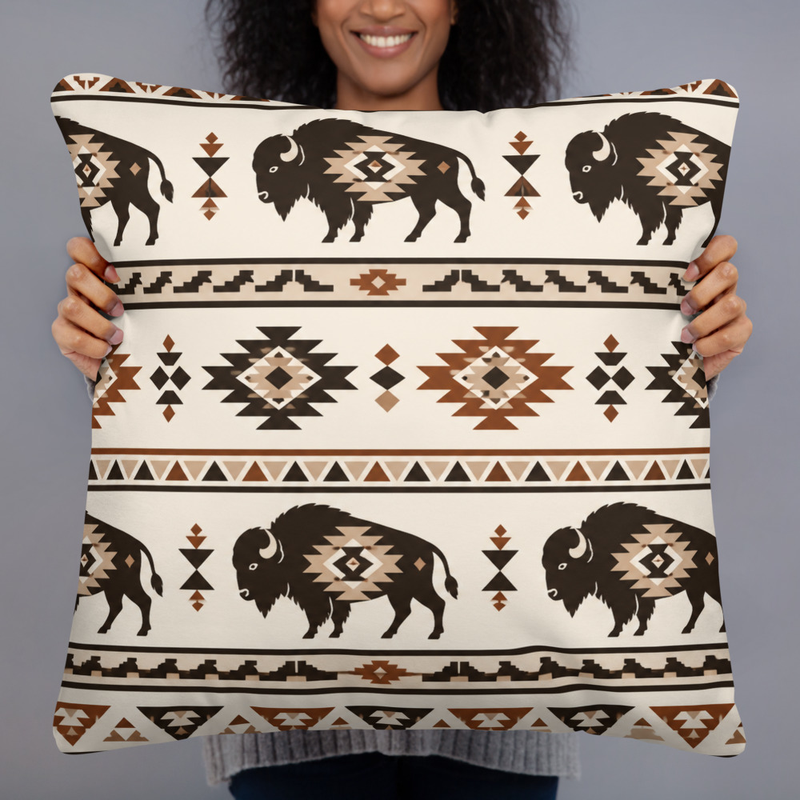 Bison pillow