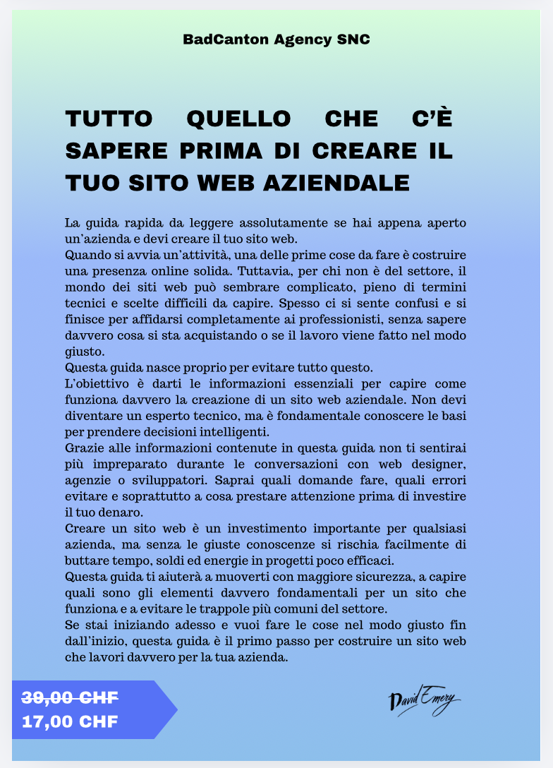 GUIDA + CHECKLIST + BONUS