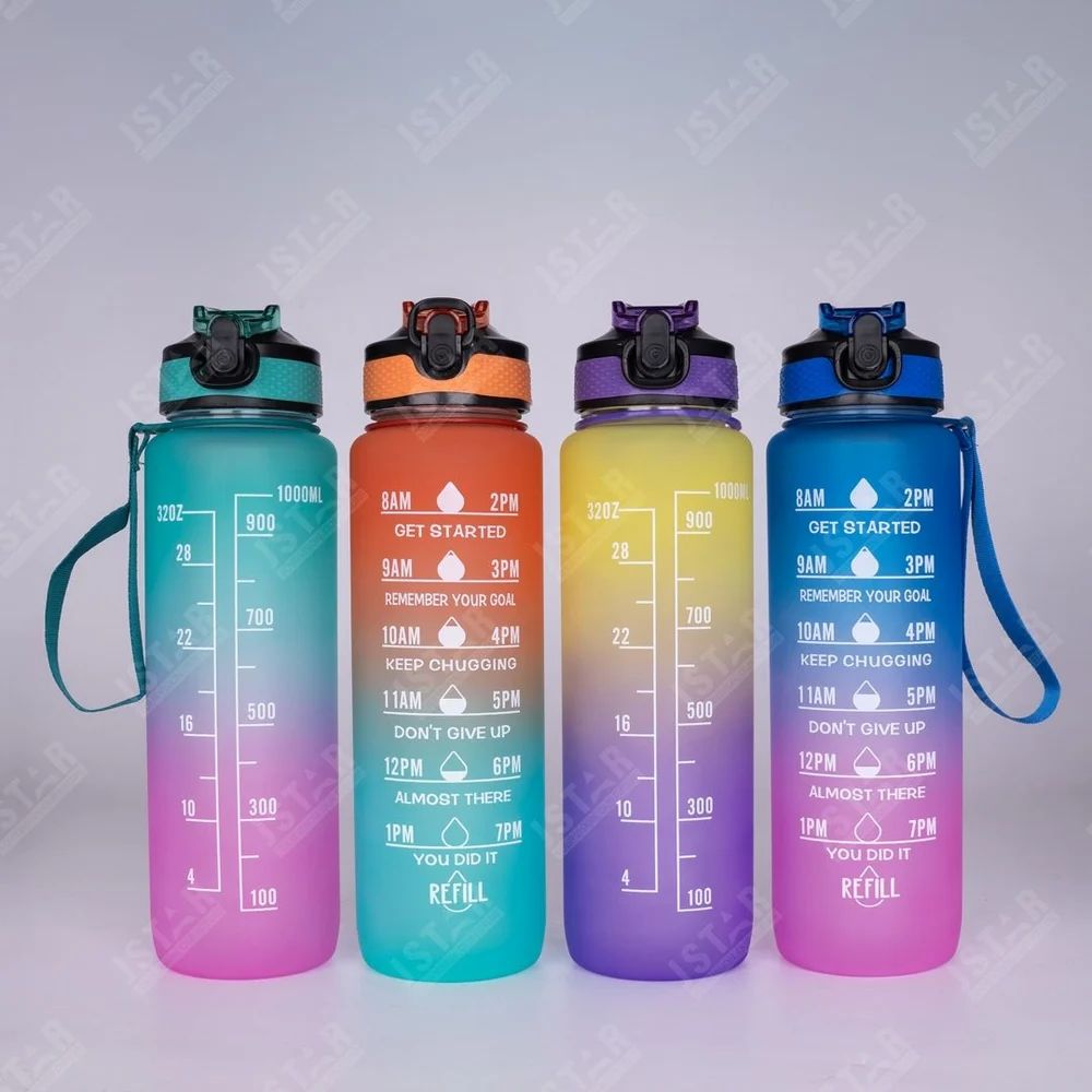 Gradient Motivational Water Bottles