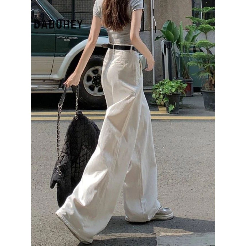 Wide-Leg White Trousers