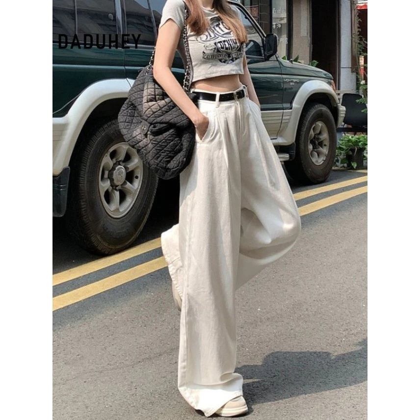 Wide-Leg White Trousers