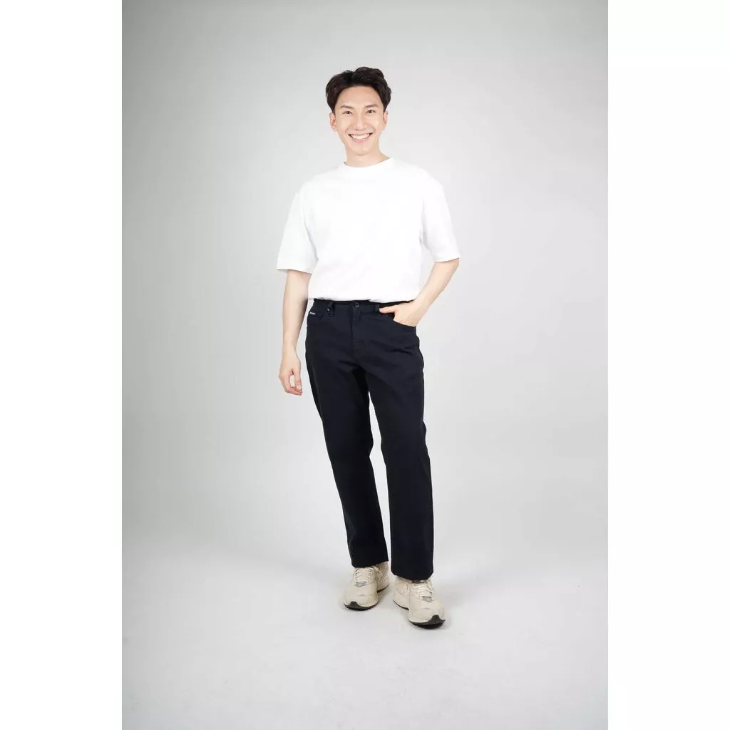 Classic Black Straight-Leg Pants