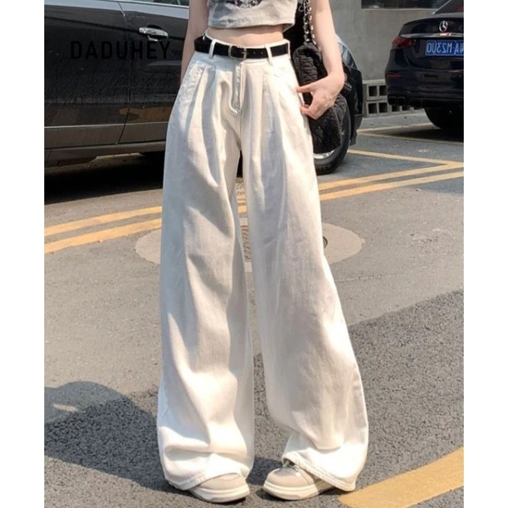 Wide-Leg White Trousers