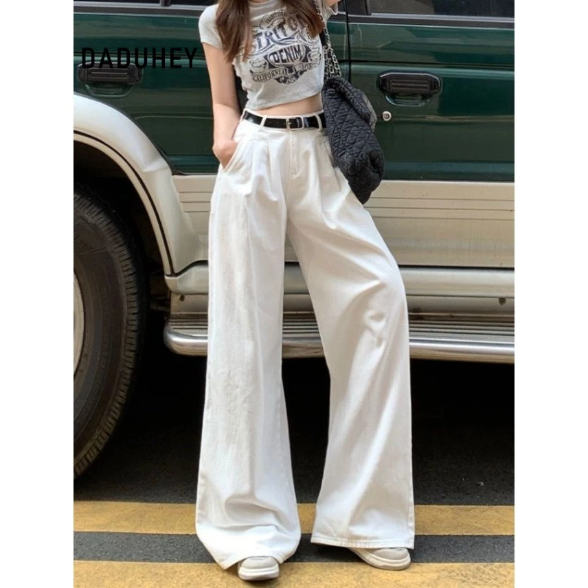 Wide-Leg White Trousers