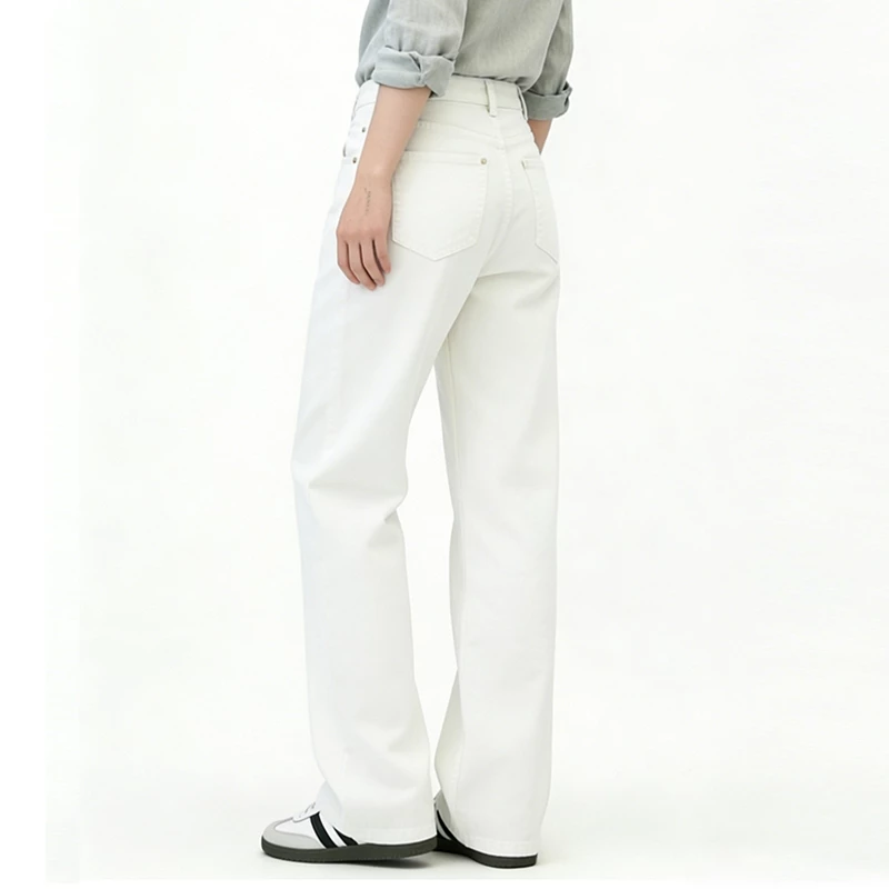 Men's White Straight-Leg Jeans
