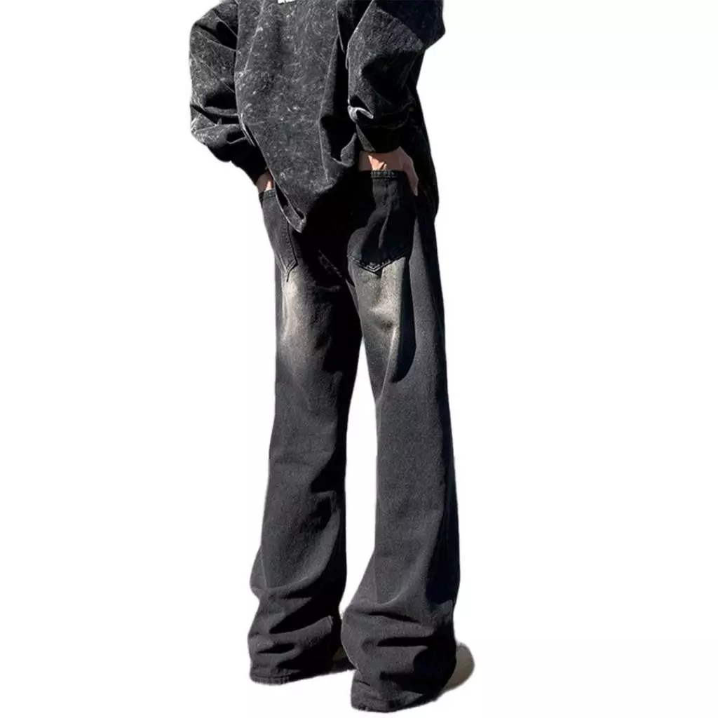 Vintage Washed Wide-Leg Jeans