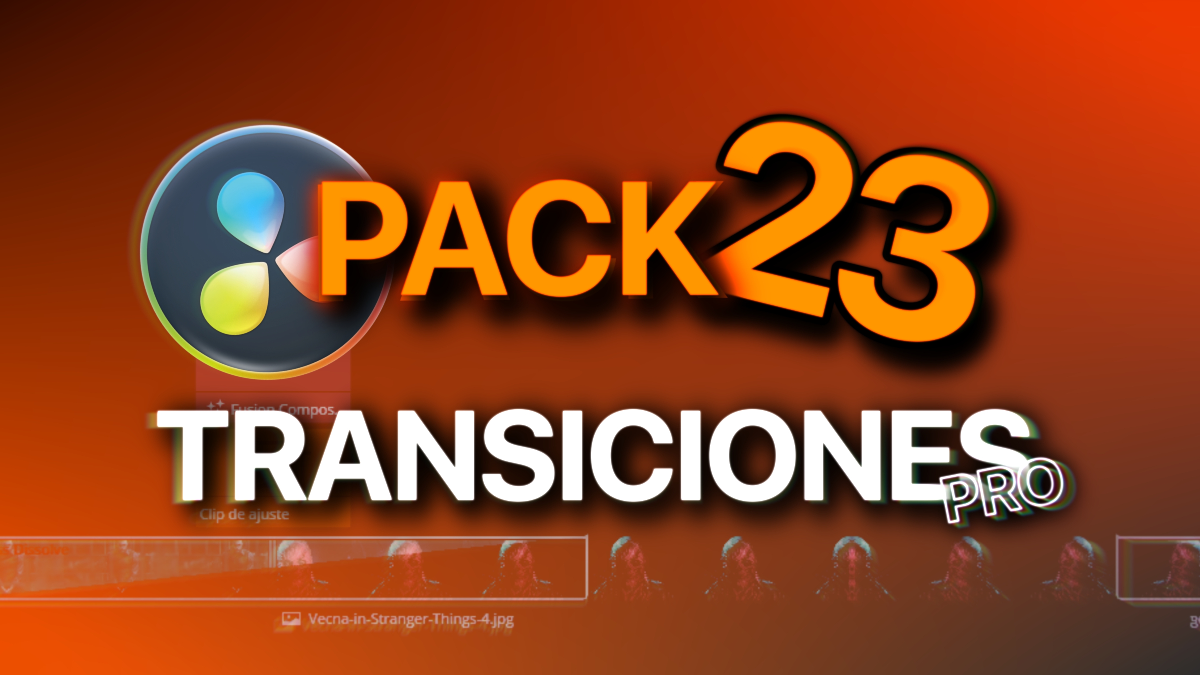 Pack 23 Transiciones PRO para DaVinci Resolve (Transiciones Verticales & Cinemáticas)