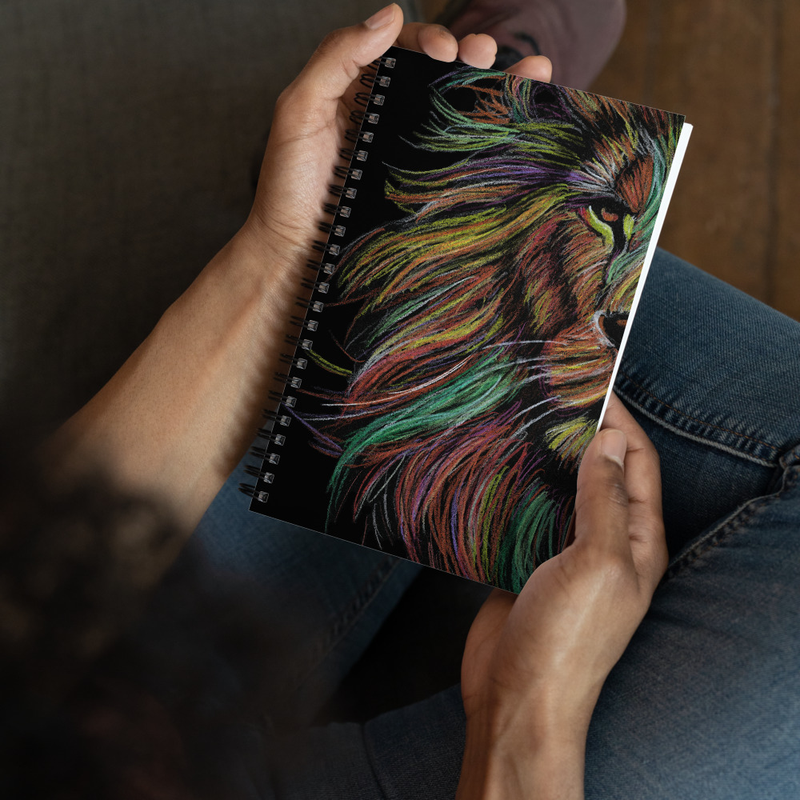 Rainbow Lion Spiral Notebook