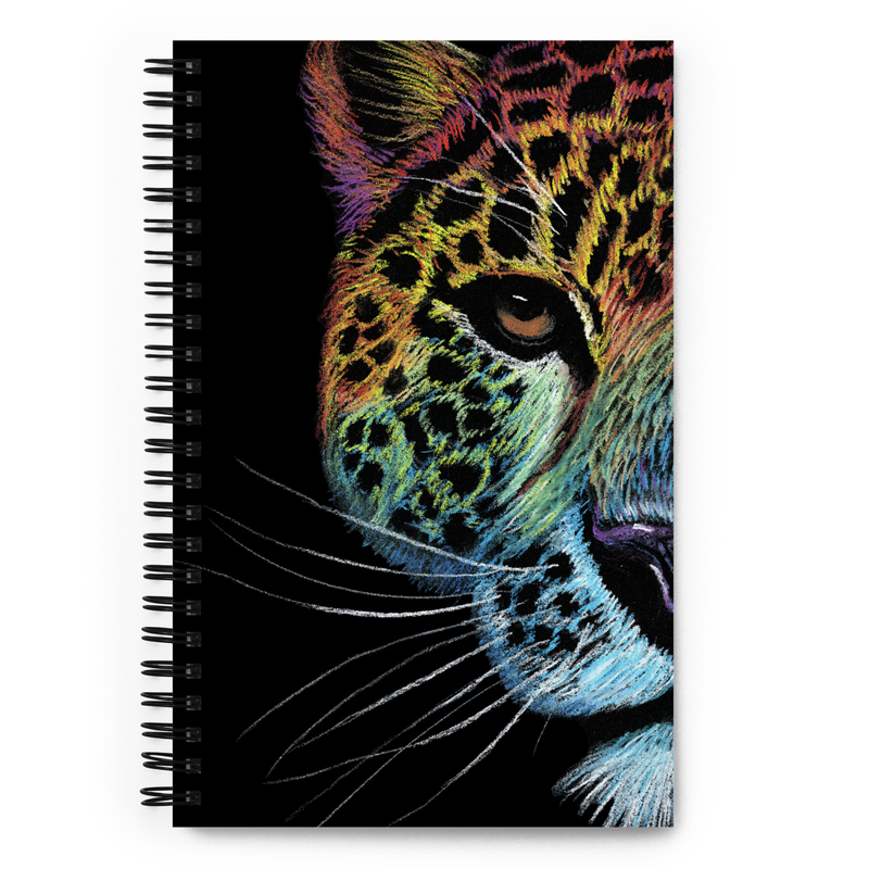 Rainbow Leopard Spiral Notebook