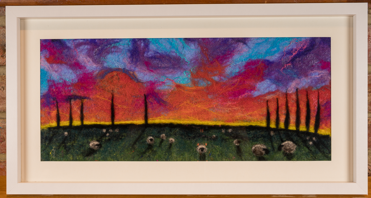Sunset Wool Felt Landscape