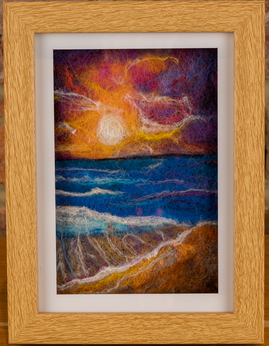 Sunset Beach Felt Artwork