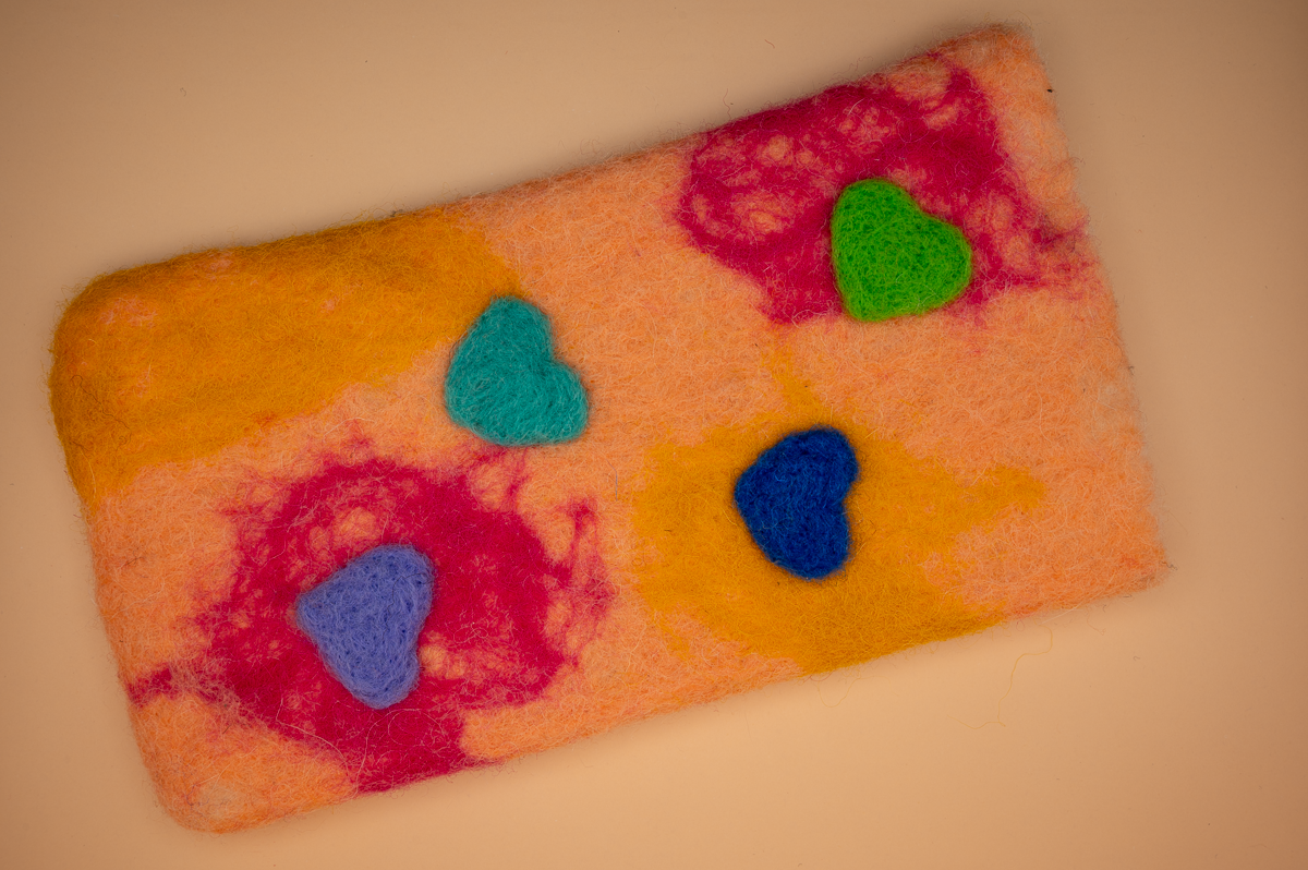 Felt Heart Glasses Case