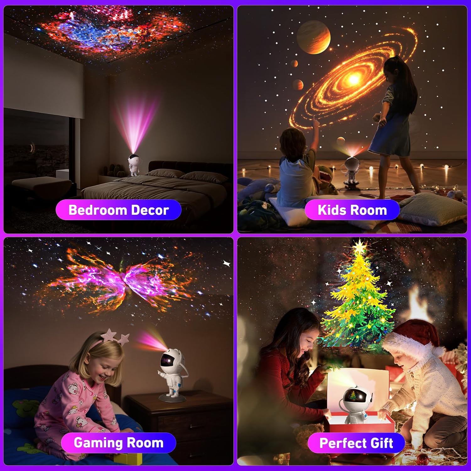 Large astronaut star projection lamp