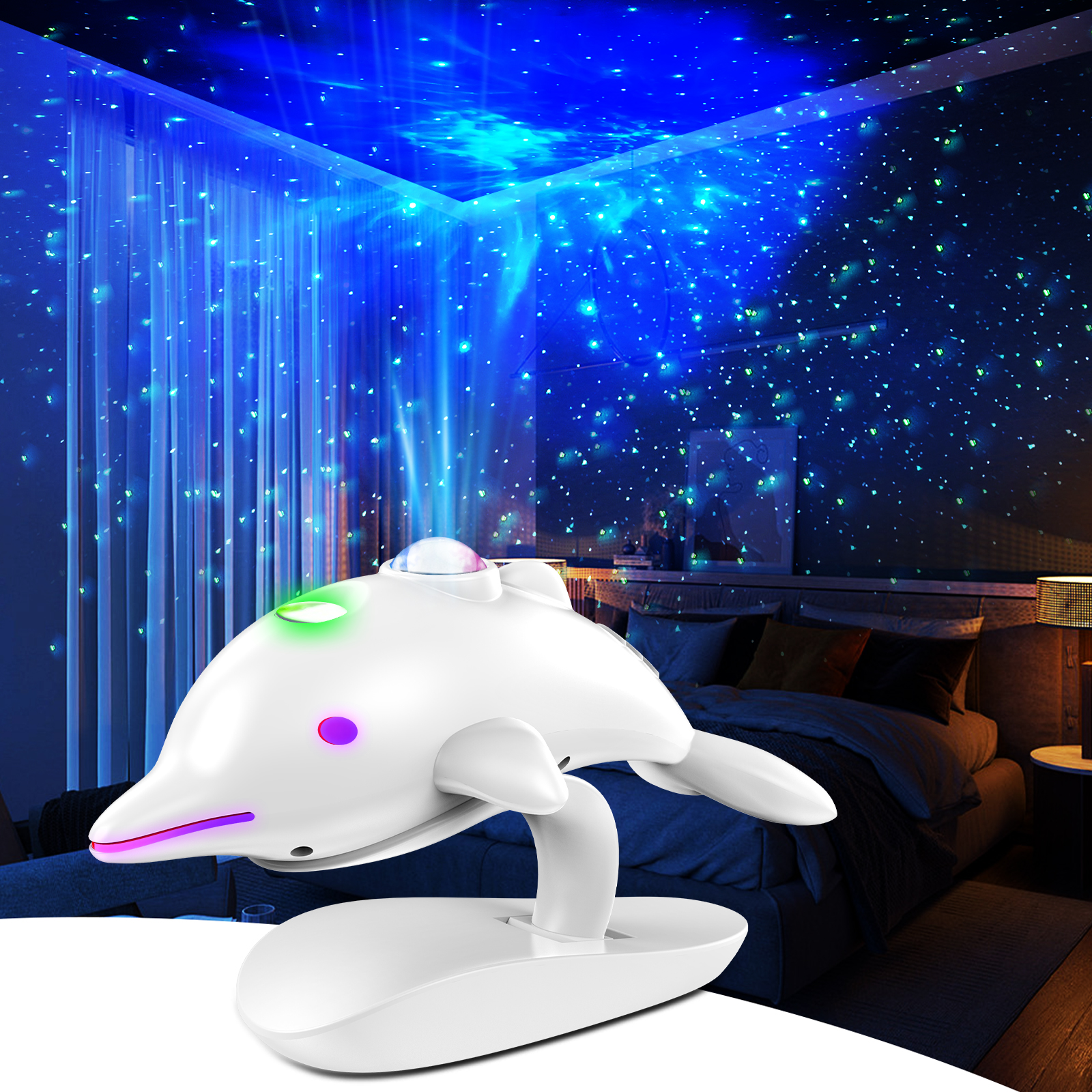 Star Projector Galaxy Night Light - Starry Nebula Ceiling LED Lamp with  Remote, Kids Room Decor Aesthetic