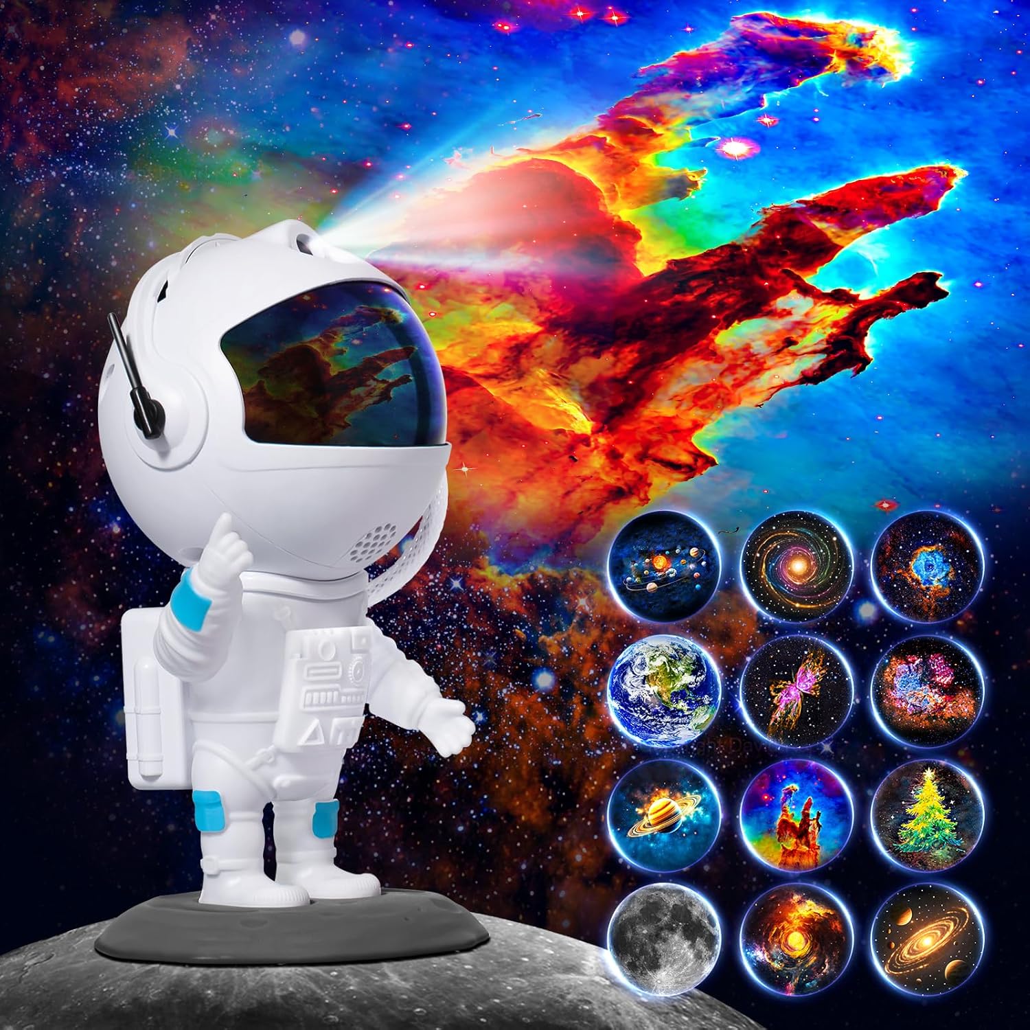 Large astronaut star projection lamp