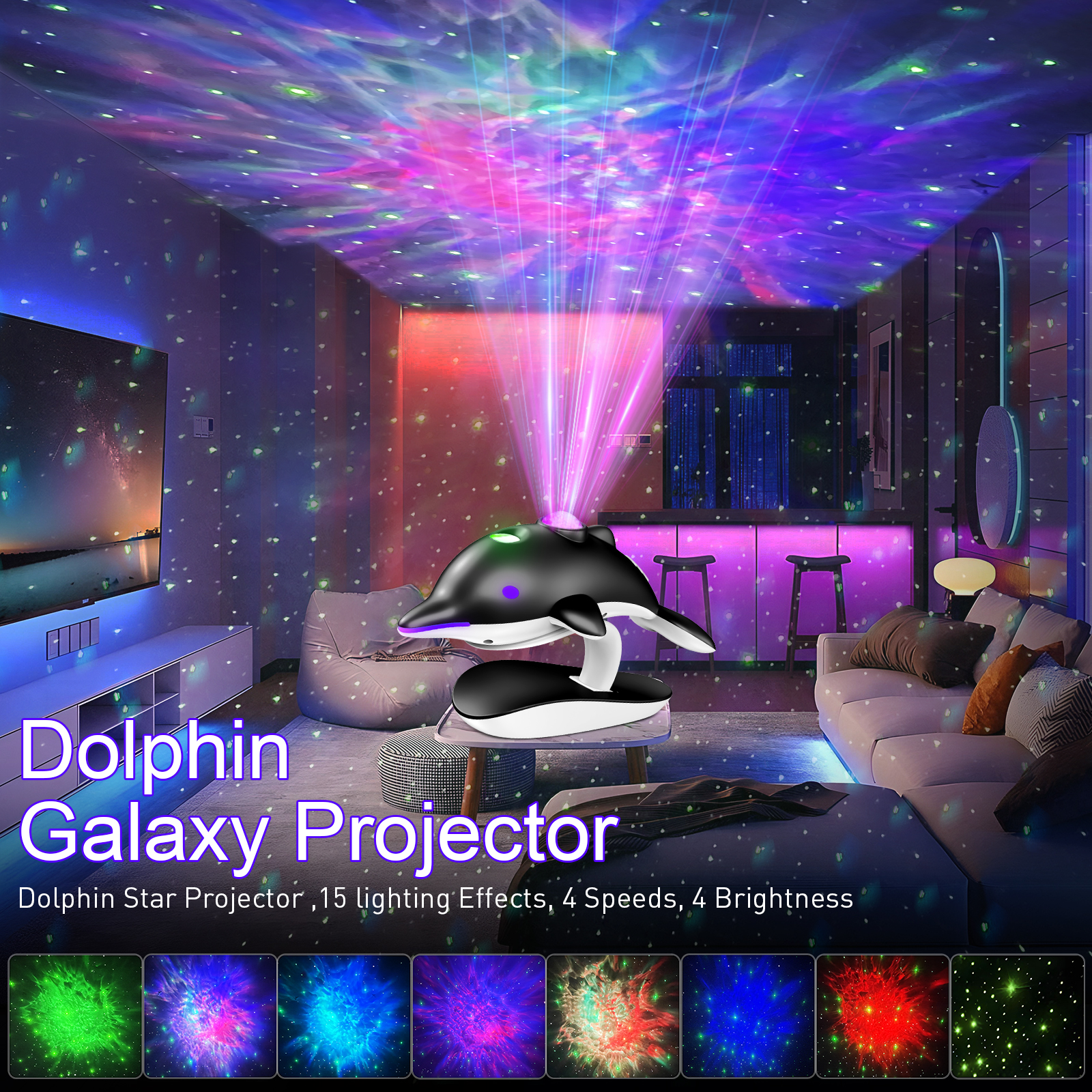 Star Projector Galaxy Night Light - Starry Nebula Ceiling LED Lamp with  Remote, Kids Room Decor Aesthetic