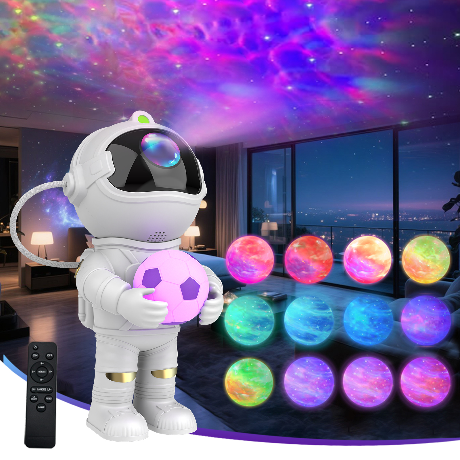 Astronaut Star Projector,Galaxy Projector for Bedroom,Night Light Projector , Kids Room Decor Aesthetic, for Christmas,Gifts for Adults, Teens, Birthday