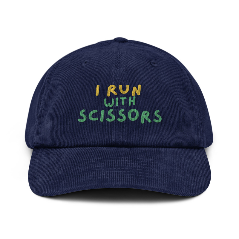 "I Run With Scissors" Baseball Cap