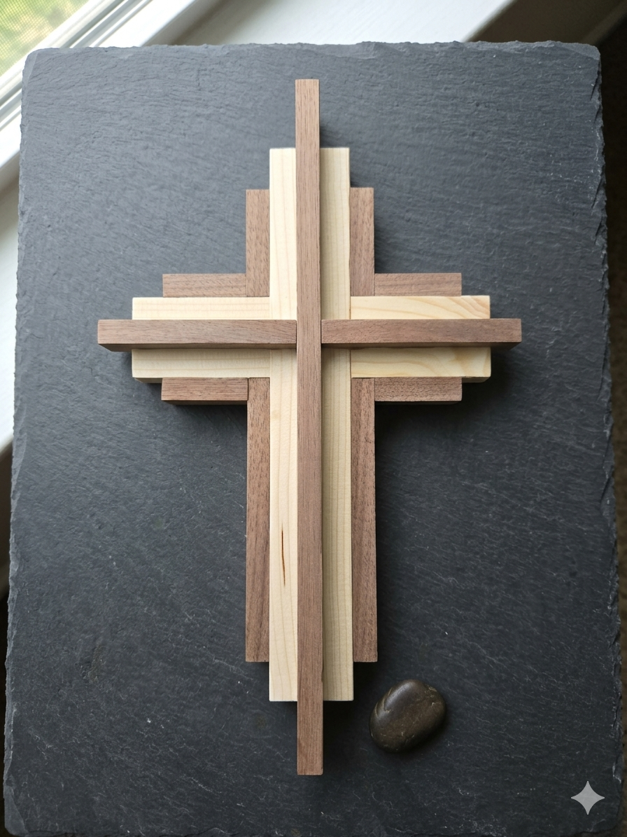 Layered Wooden Cross