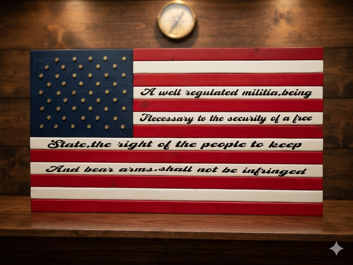 Wooden American Flag Wall Art