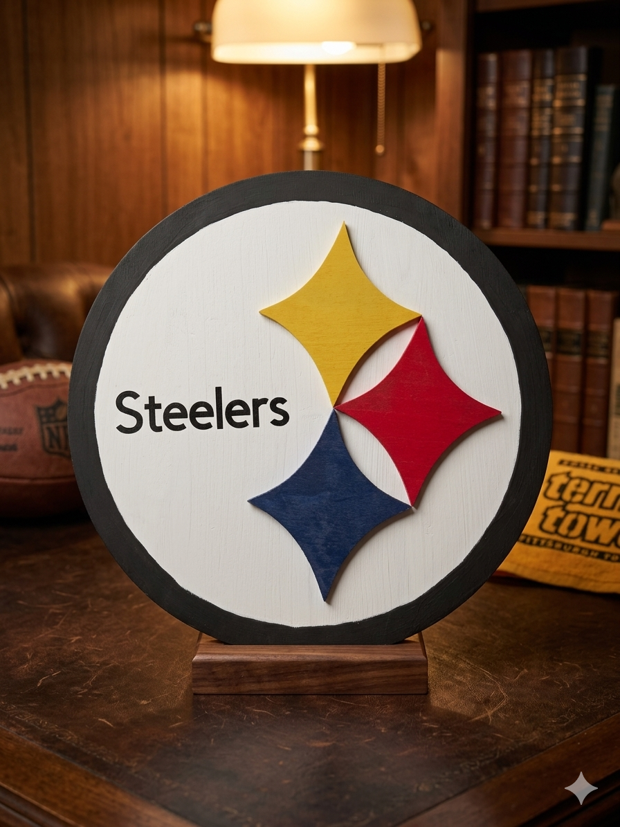 Steelers Logo Wooden Plaque