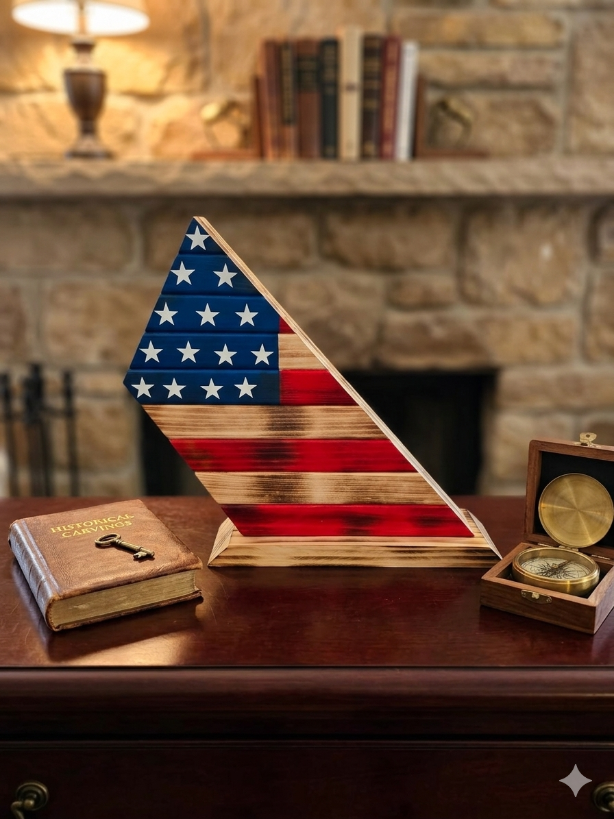 Wooden American Flag Decor