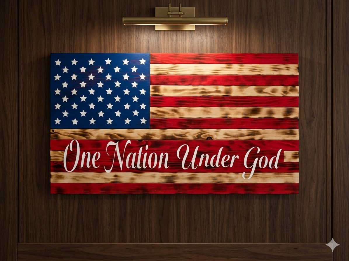 Rustic American Flag Wall Art