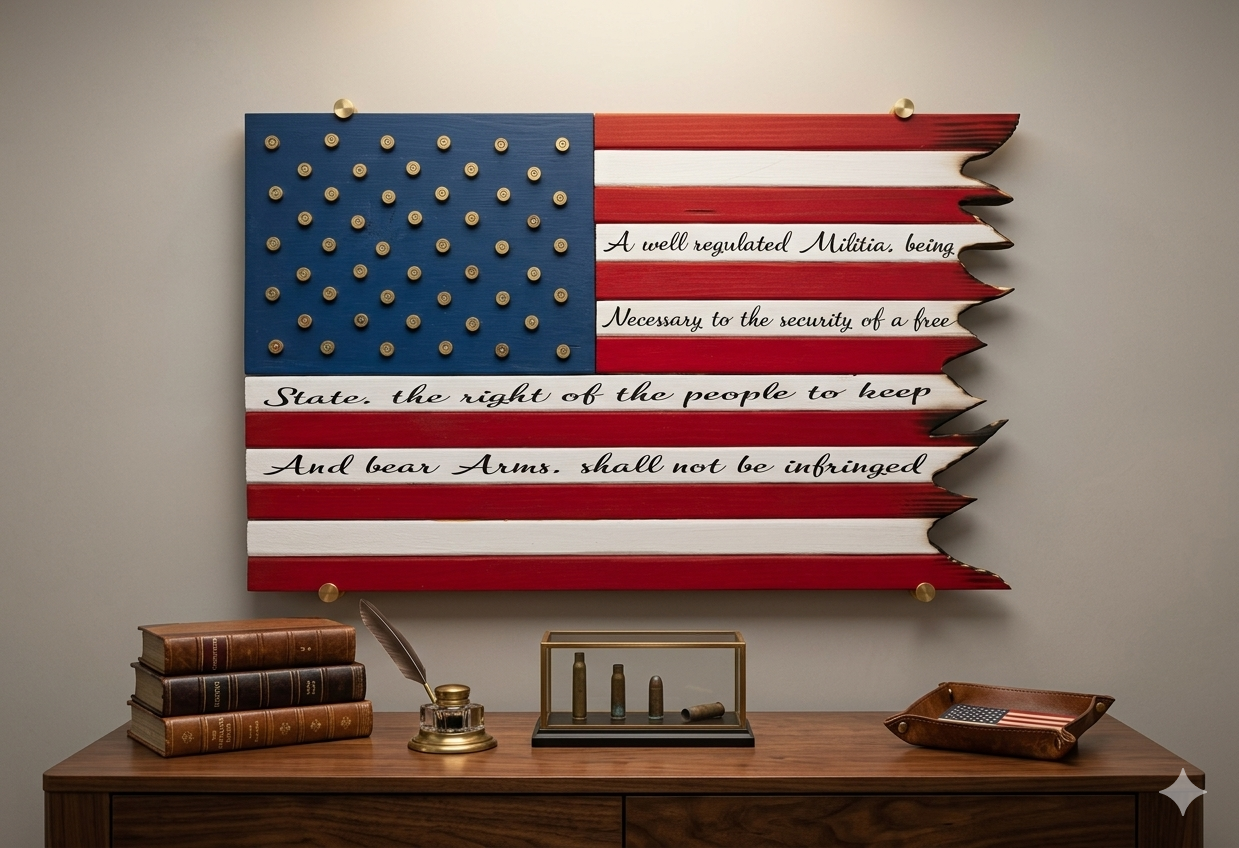 Distressed Wooden American Flag Wall Art
