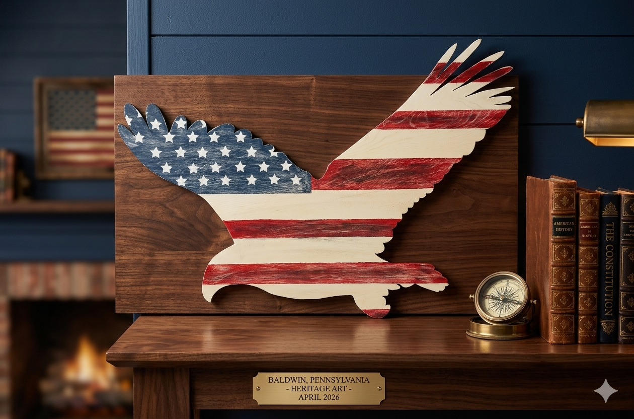 American Flag Eagle Wall Art