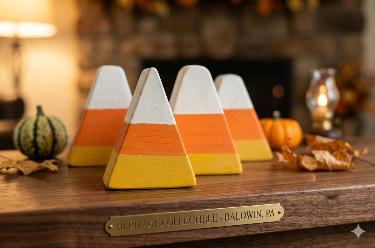 Wooden Candy Corn Decor