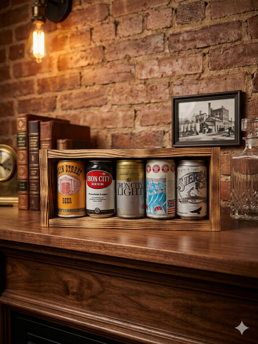 Iron City Vintage Beer Can Display Set