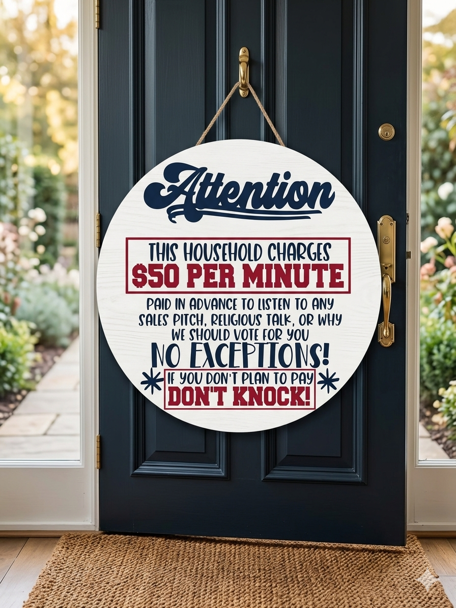 No Soliciting Door Sign