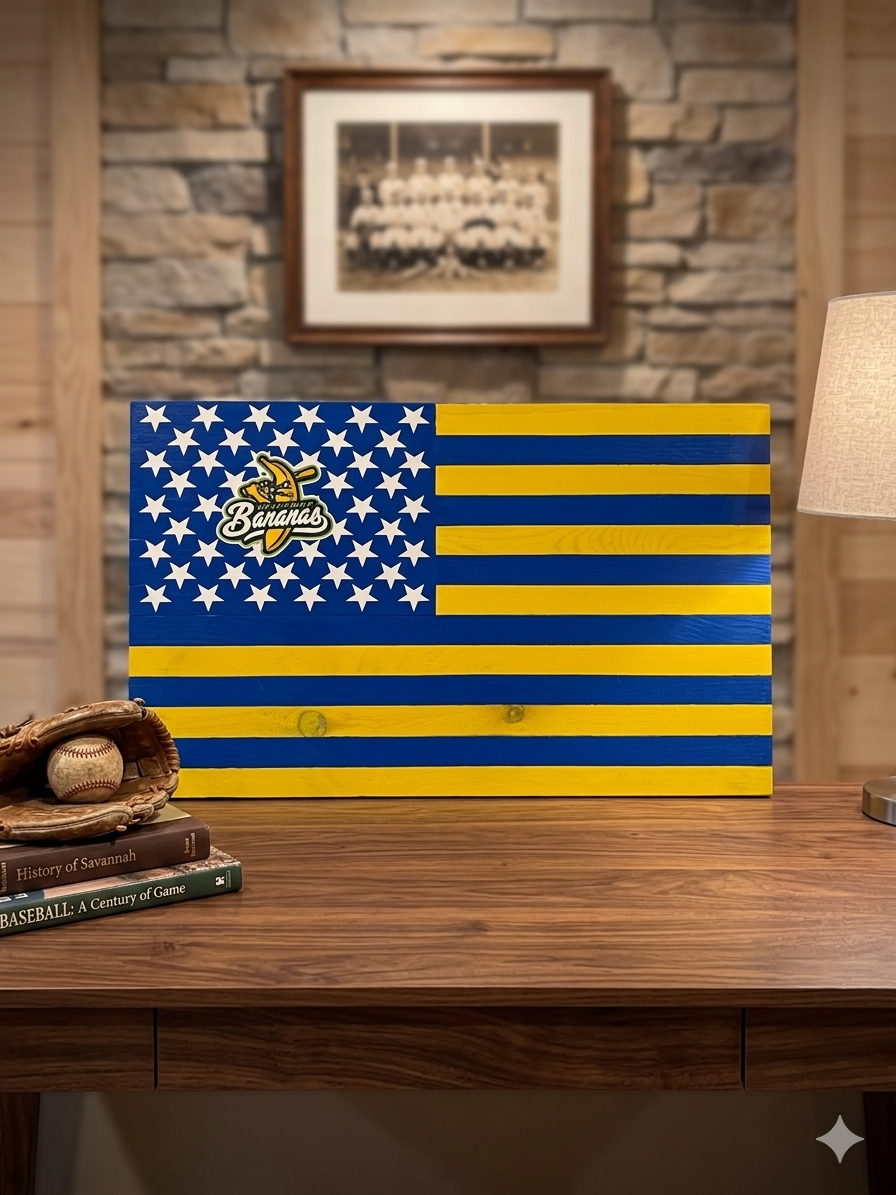 Savannah Bananas Flag Plaque