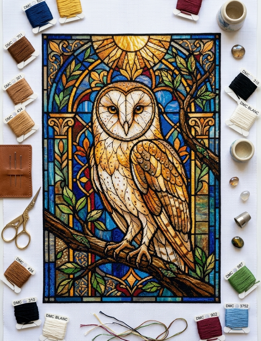 Stained Glass Owl
