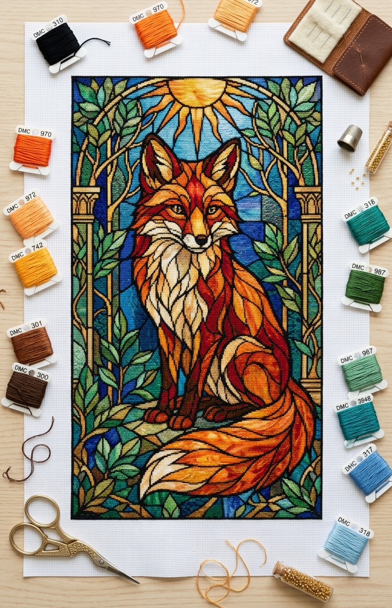 Stained Glass Fox