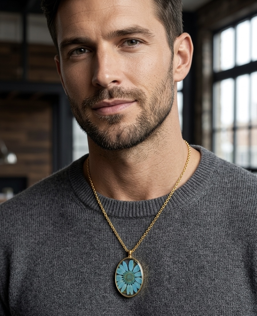 Pressed Flower Pendant Necklace