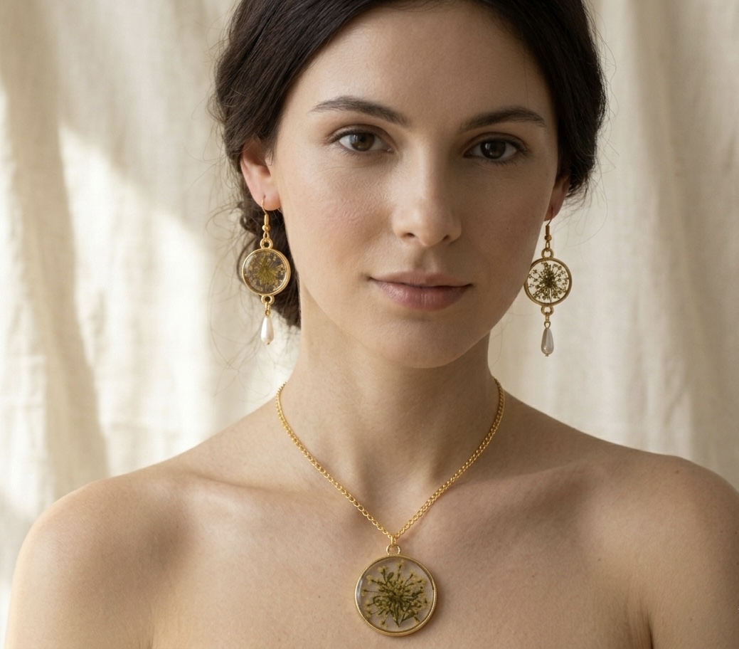 Botanical Gold Jewelry Set