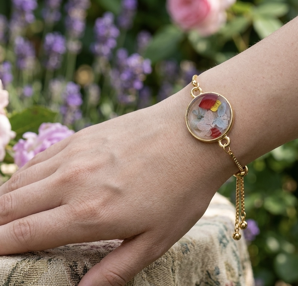 Pressed Real Flower Bracelet