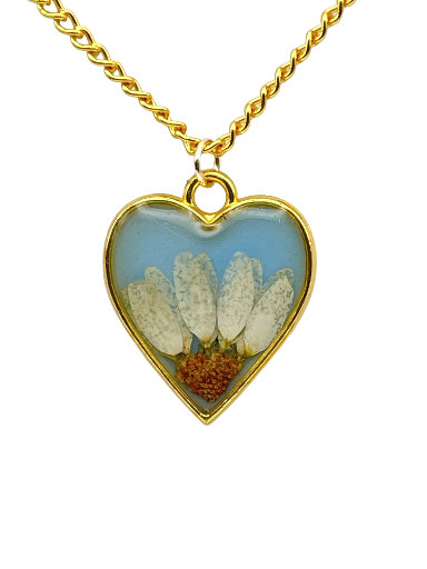 Heart-Shaped Floral Pendant