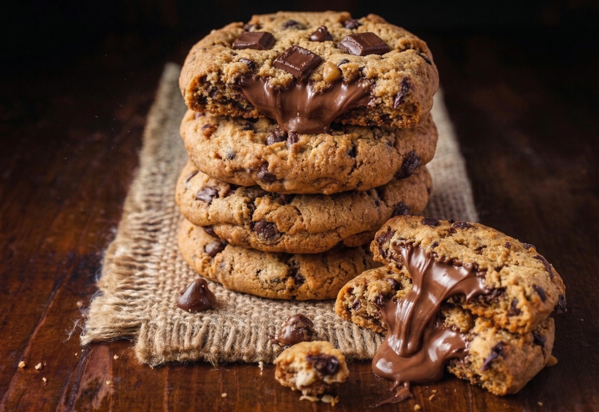 Caja de 10 cookies rellenas de Nutella